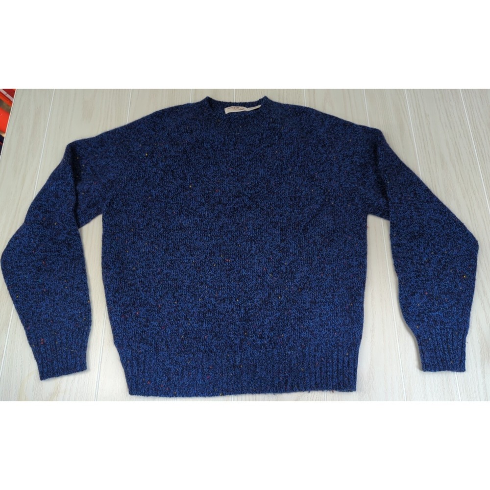 The Fox Collection Large XL‎ Men's wool acrylic sweater blue multi color Jamaica